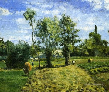  camille peintre - printemps matin pontoise 1874 Camille Pissarro paysage